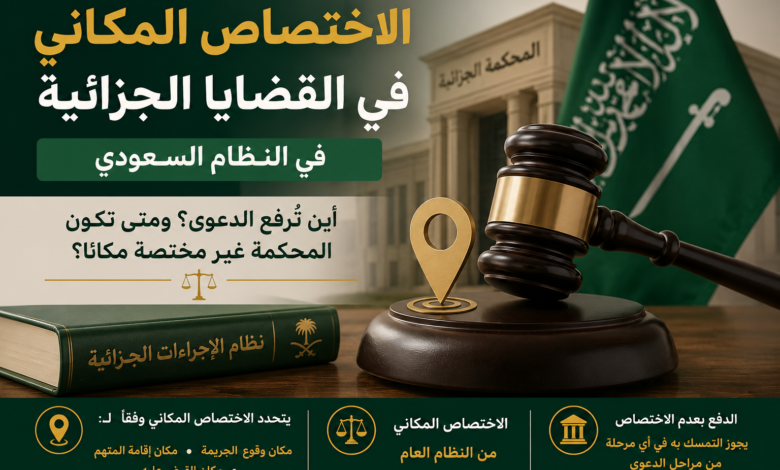 الاختصاص المكاني في القضايا الجزائية في السعودية