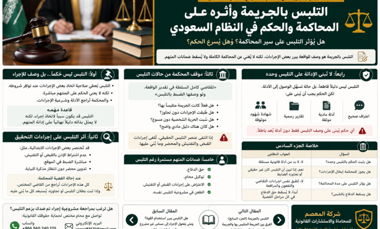 التلبس بالجريمة وأثره على المحاكمة والحكم في السعودية