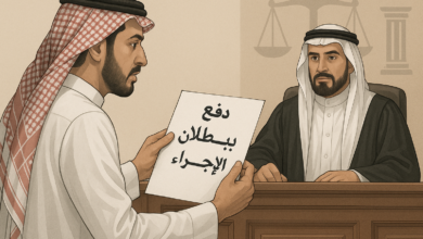 الشروط النظامية لقبول الدفع بالبطلان