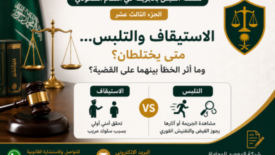 الفرق بين الاستيقاف والتلبس في النظام السعودي متى يصح القبض والتفتيش؟