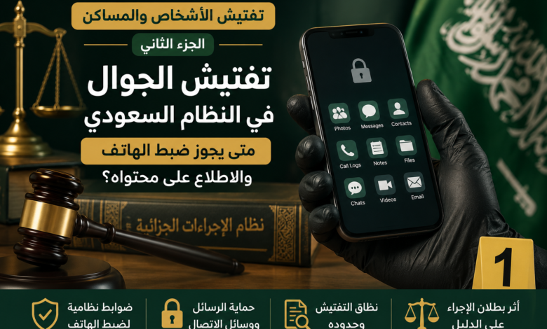 تفتيش الجوال في النظام السعودي