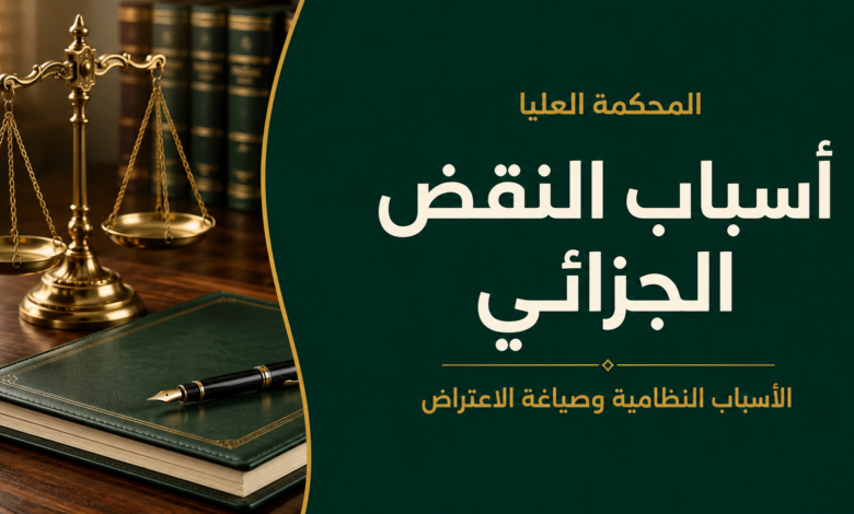 أسباب النقض الجزائي أمام المحكمة العليا