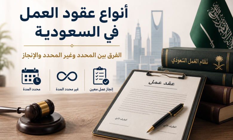 أنواع عقود العمل في نظام العمل السعودي
