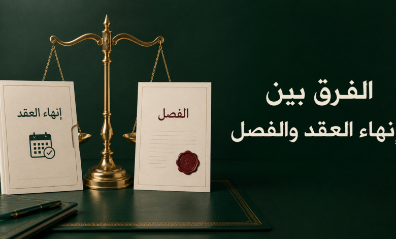 الفرق-بين-إنهاء-العقد-والفصل