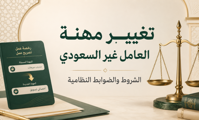 تغيير مهنة العامل غير السعودي الشروط والقيود النظامية