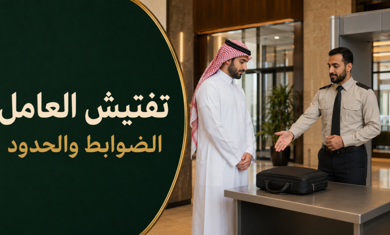 تفتيش العامل في نظام العمل السعودي والضوابط التي تحكم سلطة صاحب العمل.