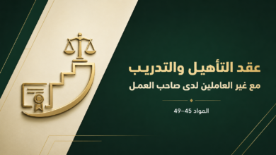 عقد التأهيل والتدريب مع غير العاملين وفق المواد من 45 إلى 49 من نظام العمل السعودي.