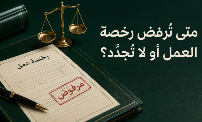 متى تُرفض رخصة العمل أو لا تُجدد وفق نظام العمل السعودي؟