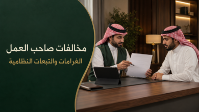 مخالفات صاحب العمل والغرامات والتبعات النظامية وفق نظام العمل السعودي.