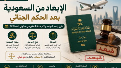الإبعاد من السعودية بعد الحكم الجنائي | حالات الإبعاد ومدة المنع