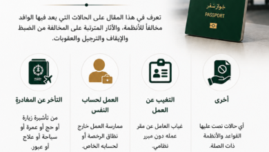 متى يصبح الوافد مخالفًا للأنظمة في السعودية؟ من بداية المخالفة حتى الترحيل