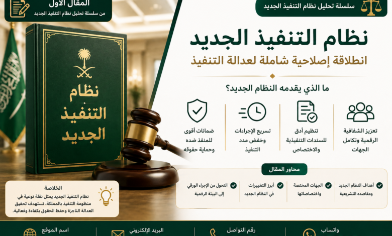 نظام التنفيذ الجديد في السعودية 1447هـ وموعد بدء العمل به