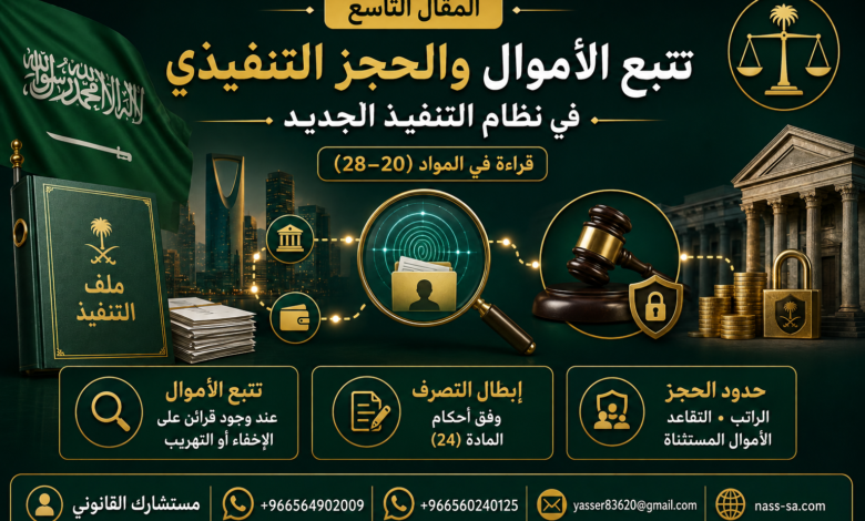 تتبع أموال المنفذ ضده والحجز التنفيذي في نظام التنفيذ الجديد