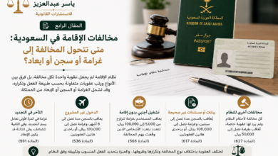 مخالفات الإقامة في السعودية | الغرامة والسجن والإبعاد