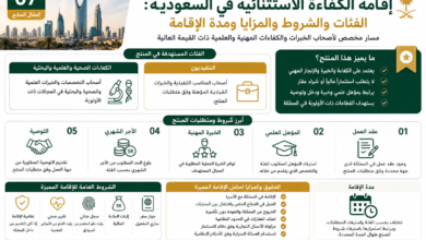 إقامة الكفاءة الاستثنائية في السعودية الفئات والشروط والمزايا ومدة الإقامة