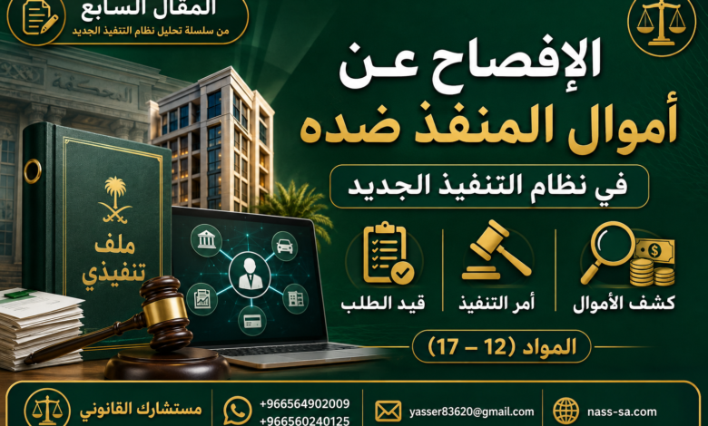 الإفصاح عن أموال المنفذ ضده
