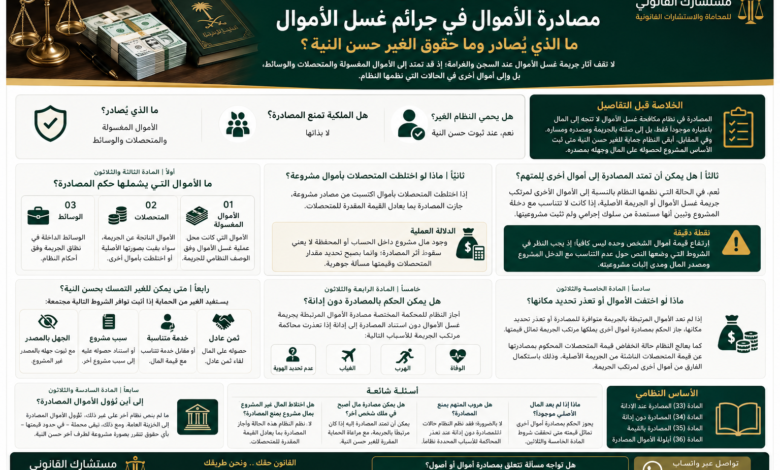 مصادرة الأموال في جرائم غسل الأموال في السعودية