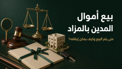 بيع أموال المدين بالمزاد وإجراءات إيقاف البيع قبل رسو المزاد في نظام التنفيذ السعودي