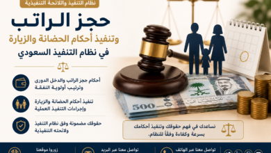 حجز الراتب وتنفيذ الحضانة والزيارة في نظام التنفيذ السعودي