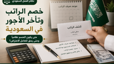 خصم الراتب وتأخر الأجور في السعودية حقوق العامل وفق نظام العمل