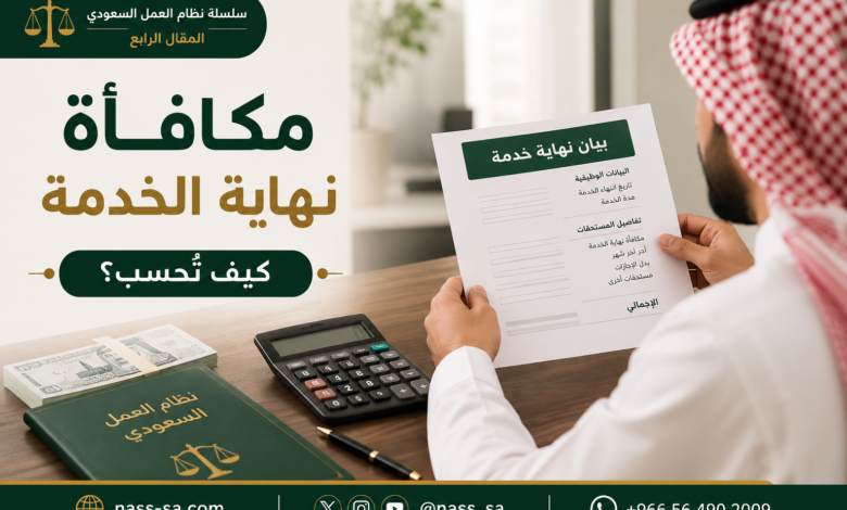 مكافأة نهاية الخدمة في السعودية