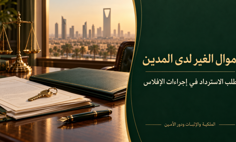 أموال الغير لدى المدين وطلب استردادها في إجراءات الإفلاس