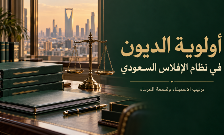 أولوية الديون في نظام الإفلاس السعودي ترتيب الاستيفاء وقسمة الغرماء.
