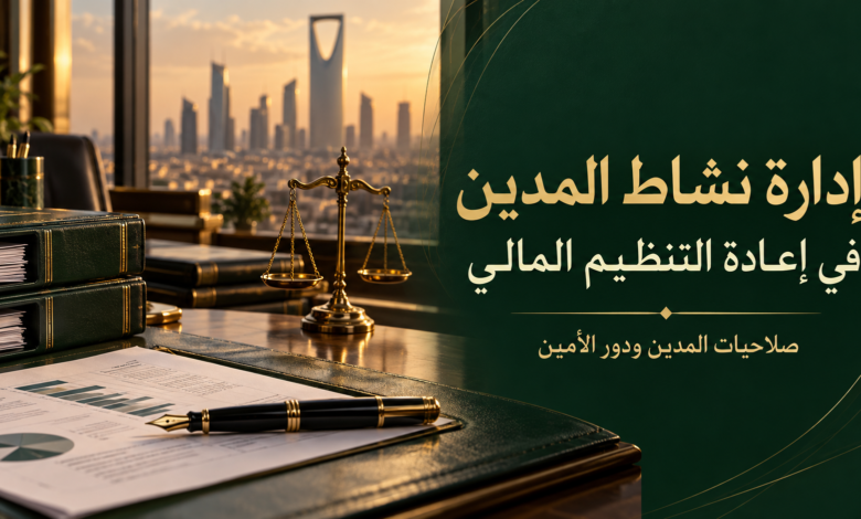 إدارة نشاط المدين في إعادة التنظيم المالي صلاحيات المدين ودور الأمين