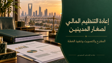 إعادة التنظيم المالي لصغار المدينين المقترح والتصويت وتنفيذ الخطة
