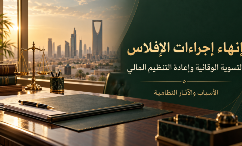 إنهاء التسوية الوقائية وإعادة التنظيم المالي