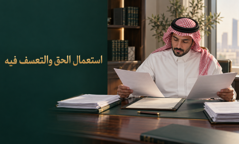 استعمال الحق والتعسف فيه في النظام السعودي