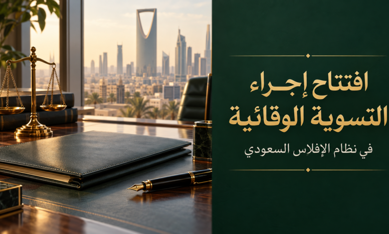 افتتاح إجراء التسوية الوقائية في نظام الإفلاس السعودي