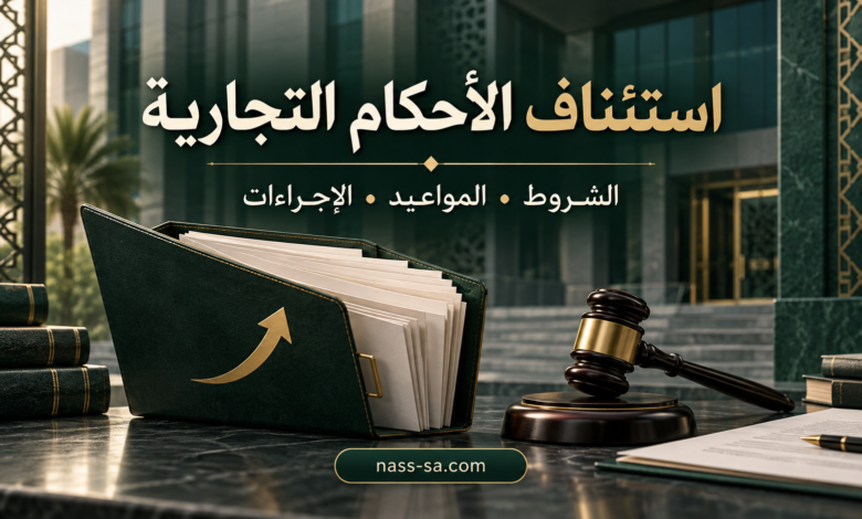 الاستئناف في نظام المحاكم التجارية السعودي وشروطه ومواعيده