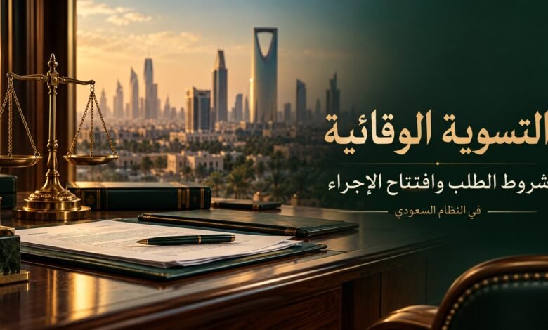 التسوية الوقائية في النظام السعودي