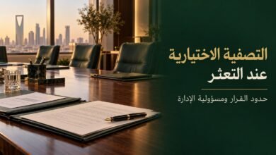 التصفية الاختيارية عند التعثر