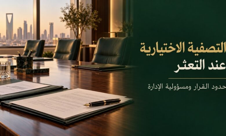 التصفية الاختيارية عند التعثر