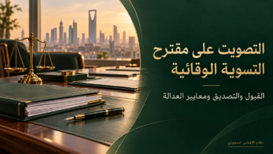 التصويت على مقترح التسوية الوقائية وتصديق المحكمة عليه.