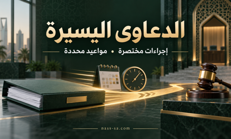 الدعاوى اليسيرة في نظام المحاكم التجارية السعودي