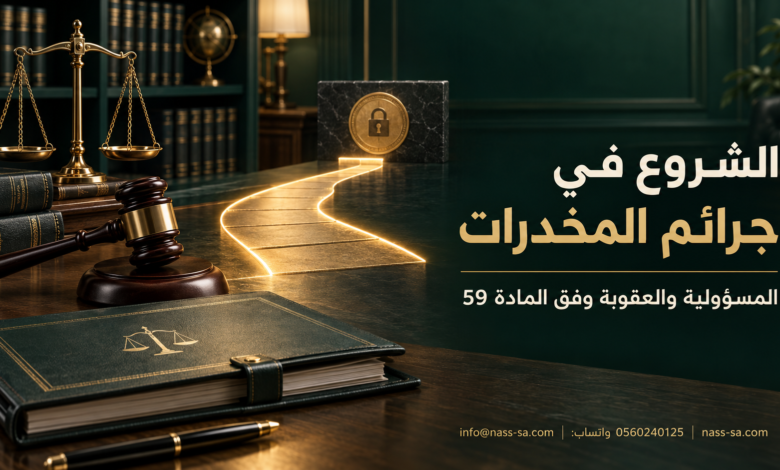 الشروع في جرائم المخدرات وعقوبته في النظام السعودي
