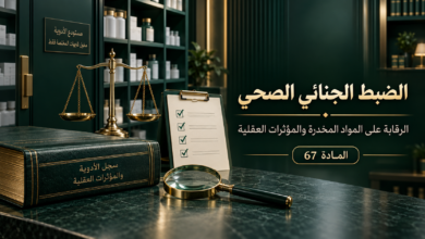 الضبط الجنائي الصحي في قضايا المخدرات
