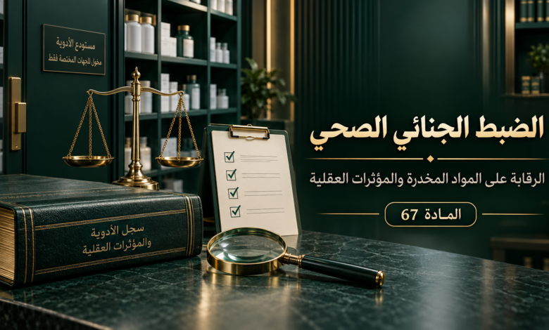الضبط الجنائي الصحي في قضايا المخدرات