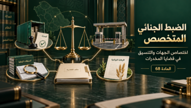 الضبط الجنائي المتخصص في قضايا المخدرات