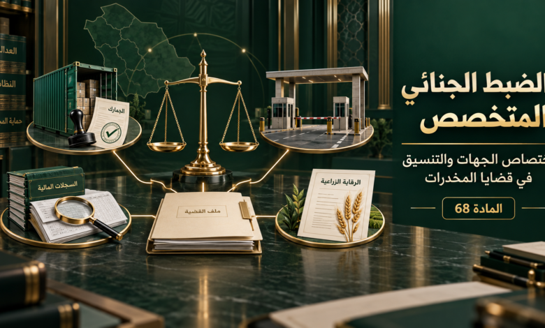 الضبط الجنائي المتخصص في قضايا المخدرات