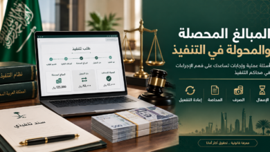 المبالغ المحصلة والمحولة في التنفيذ