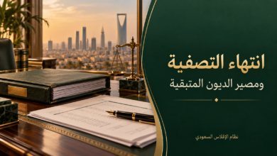 انتهاء التصفية ومصير الديون المتبقية في النظام السعودي