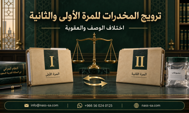 ترويج المخدرات للمرة الأولى والثانية