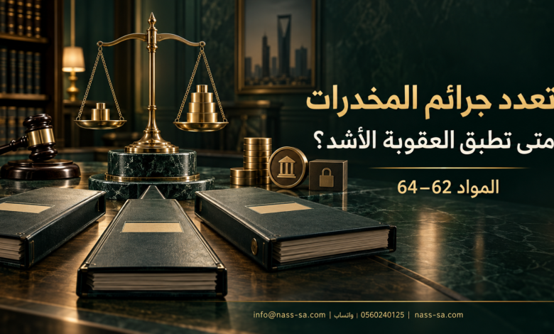 تعدد جرائم المخدرات وتطبيق العقوبة الأشد في السعودية