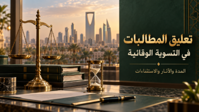 تعليق المطالبات في التسوية الوقائية المدة والآثار والاستثناءات