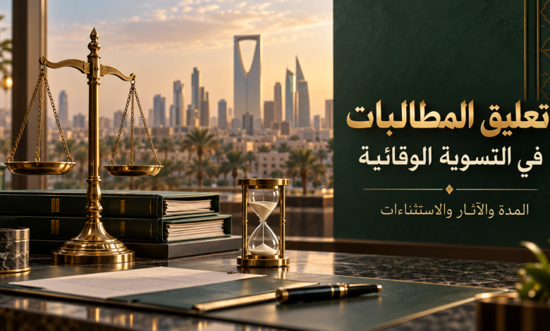 تعليق المطالبات في التسوية الوقائية المدة والآثار والاستثناءات