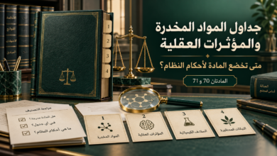 جداول المواد المخدرة والمؤثرات العقلية في السعودية